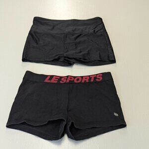 Two Pair Forever 21 Black Biker Shorts Size Medium